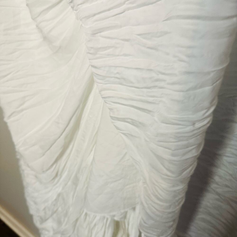 Bibhu Mohapatra Collective White Chiffon Sleeveless Square Neckline Maxi Size 2 - Picture 10 of 11